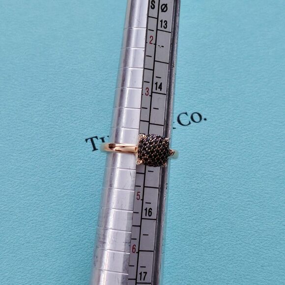 RARE Tiffany & Co. Spinel Sugar Stack 18K Rose Gold Paloma Picasso Ring 4 US - Picture 8 of 8
